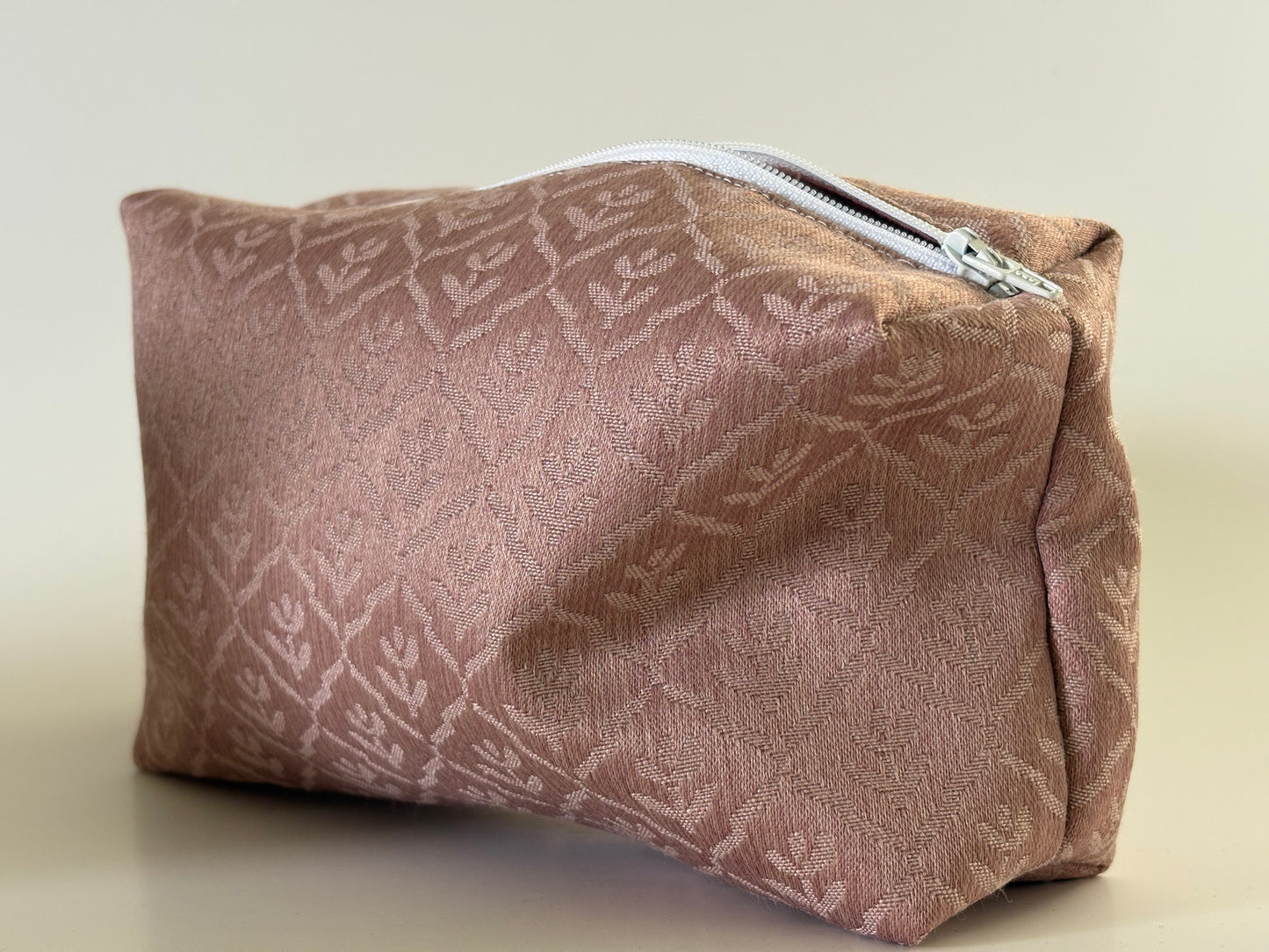 Pink lined Zipper Pouch