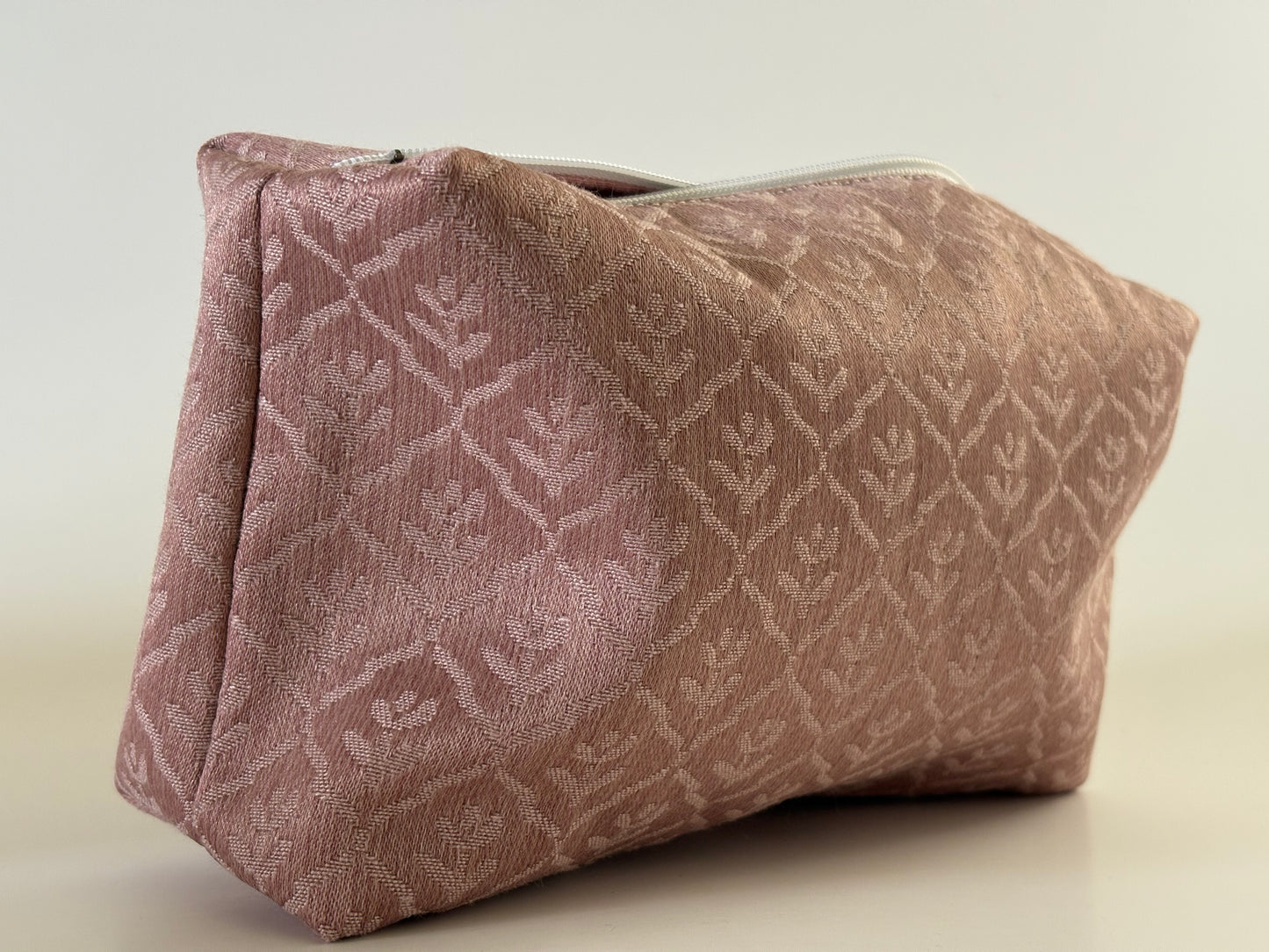 Pink lined Zipper Pouch