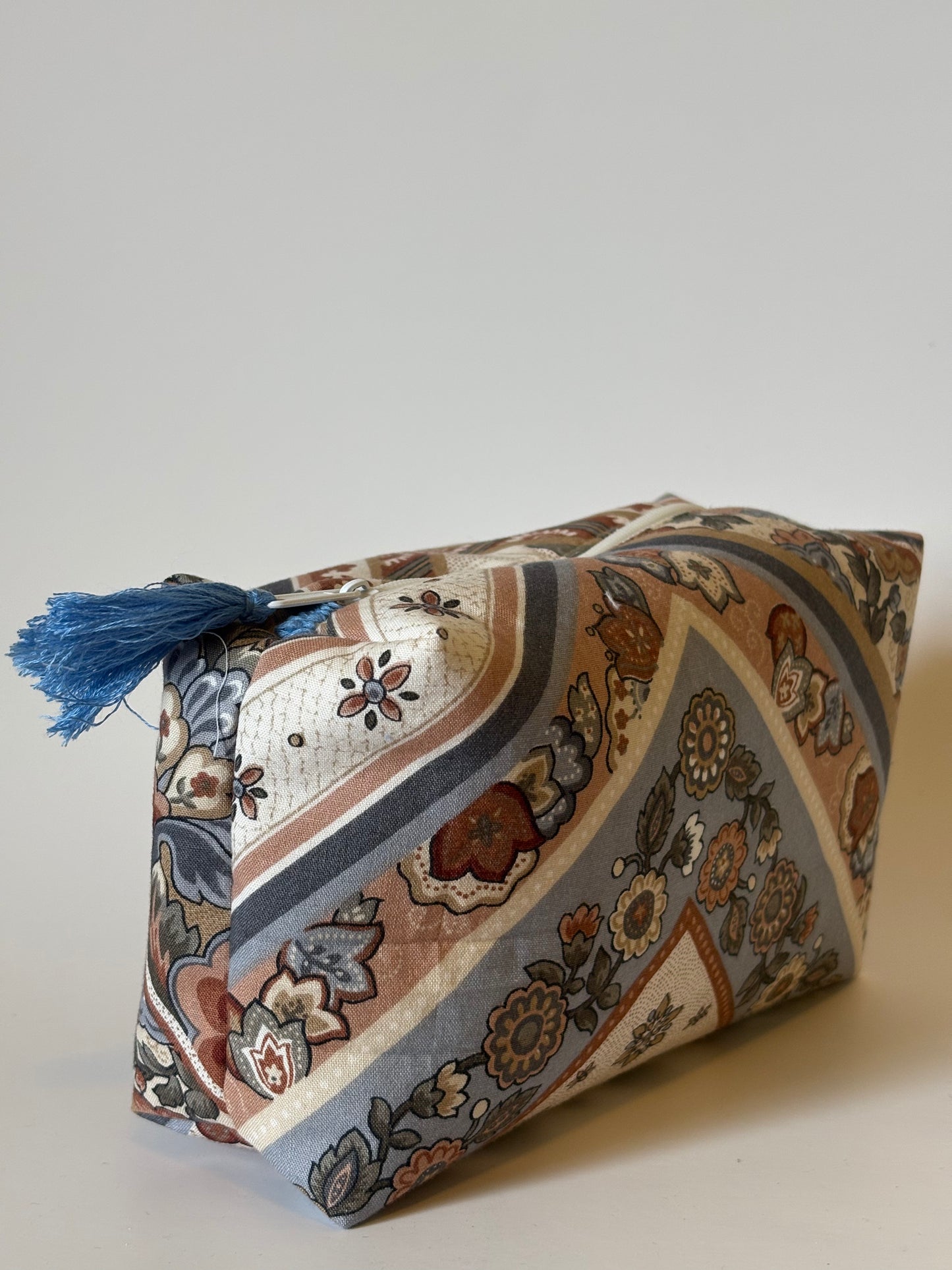 Neutral Geometry Zipper Pouch