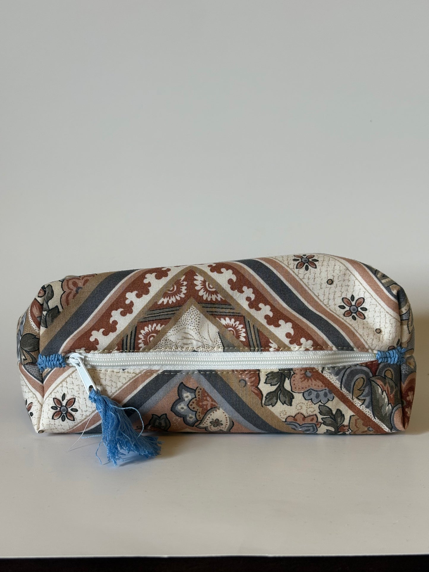 Neutral Geometry Zipper Pouch