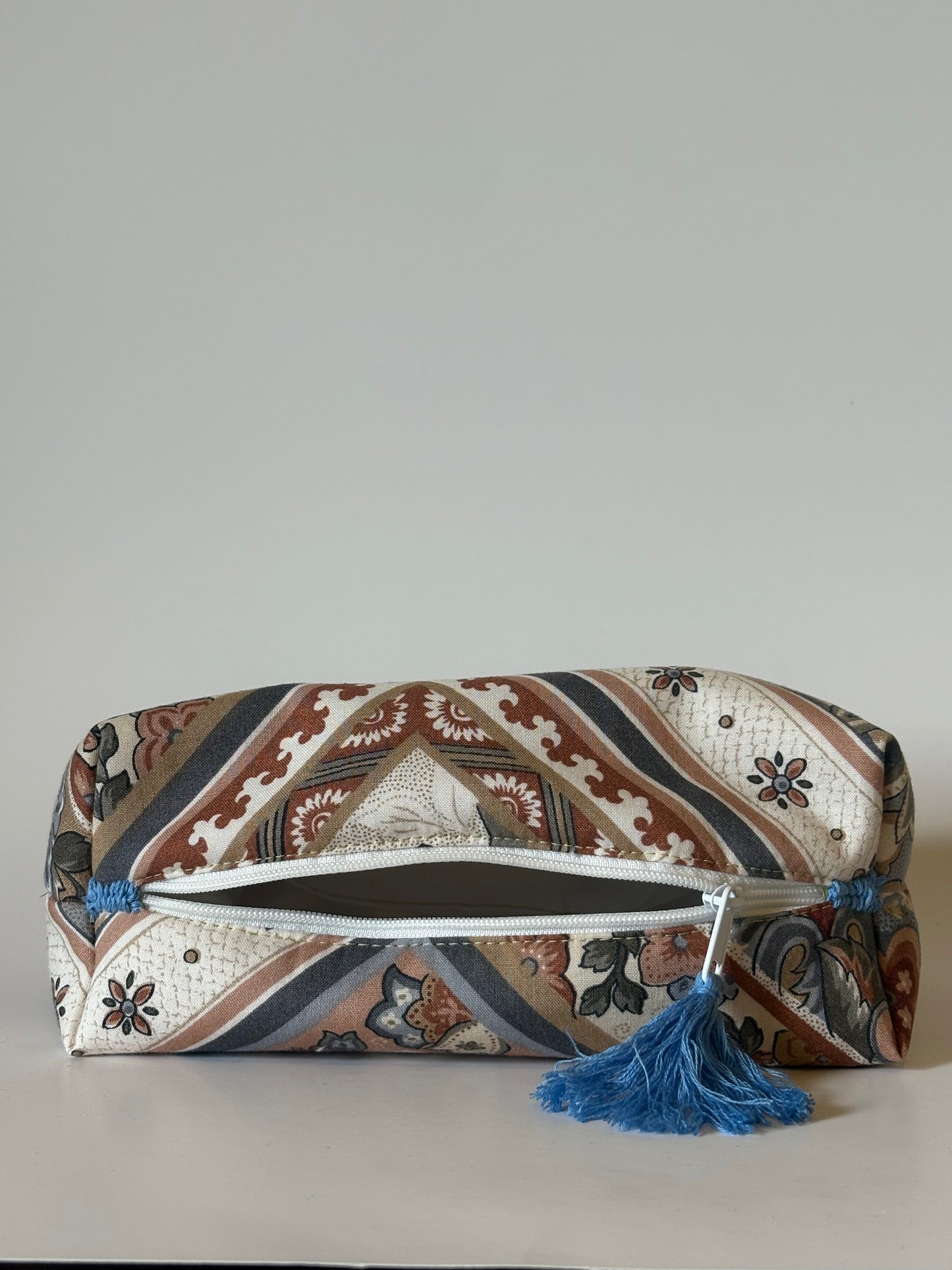 Neutral Geometry Zipper Pouch