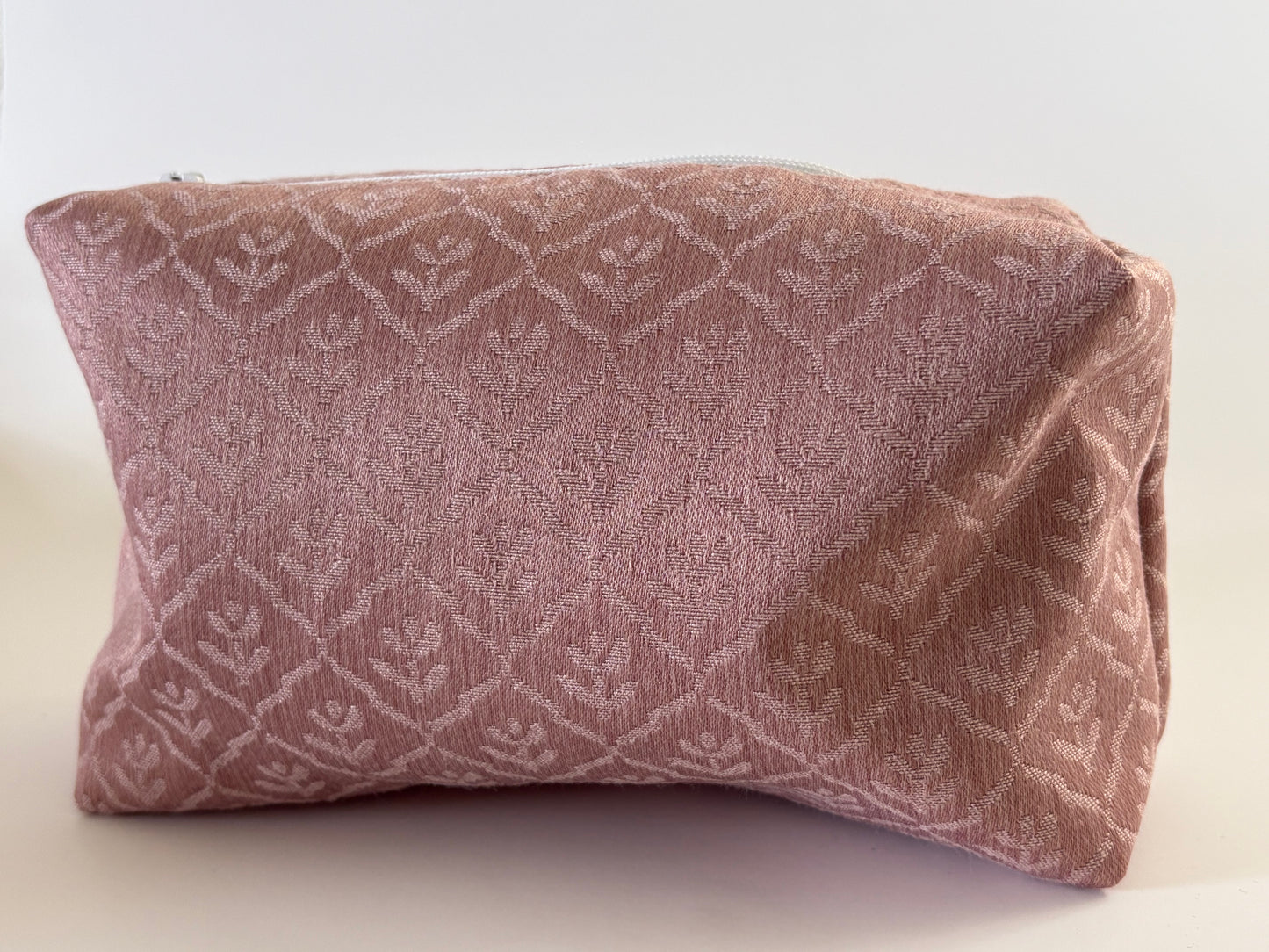 Pink lined Zipper Pouch