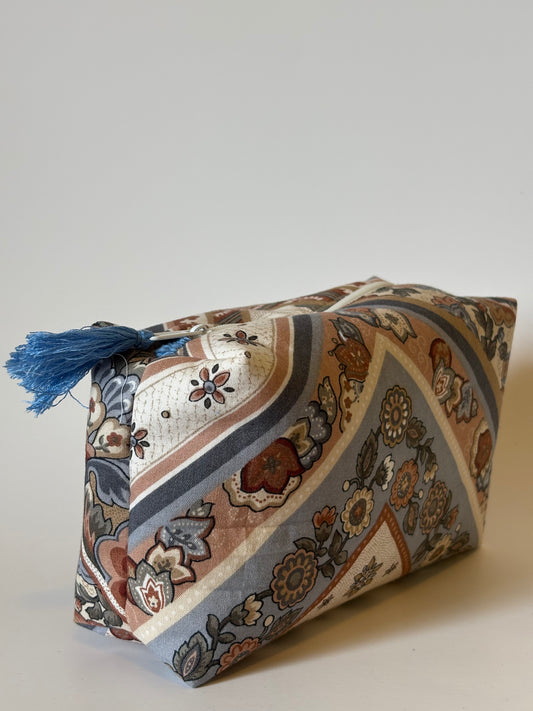 Neutral Geometry Zipper Pouch